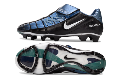Nike Air Zoom Total 90 III FG Firm Ground Soccer Cleats - Black/Blue/White