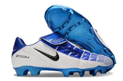Nike Air Zoom Total 90 III FG Firm Ground Soccer Cleats - White/Blue/Black