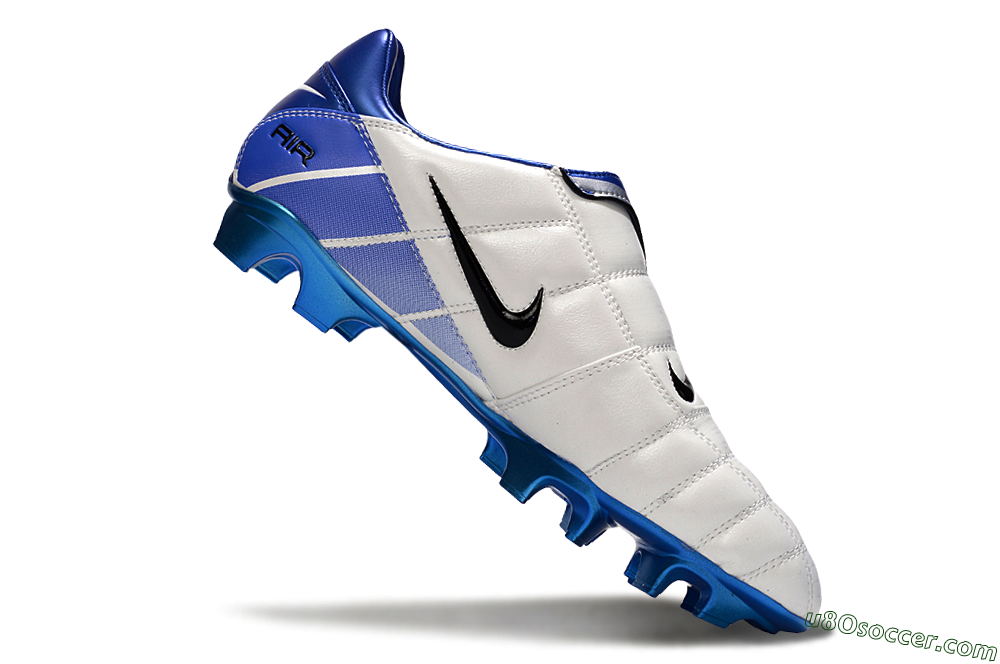 Nike Air Zoom Total 90 III FG Firm Ground Soccer Cleats - White/Blue/Black 4