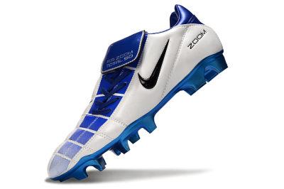 Nike Air Zoom Total 90 III FG Firm Ground Soccer Cleats - White/Blue/Black