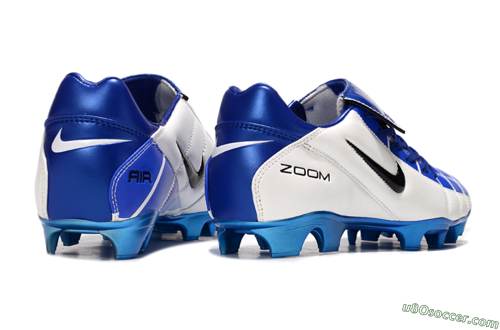Nike Air Zoom Total 90 III FG Firm Ground Soccer Cleats - White/Blue/Black 6