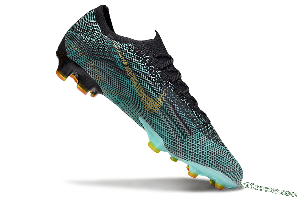 Nike Mercurial Vapor 12 Elite FG Firm Ground Soccer Cleats - Jade/Gold/Black 4