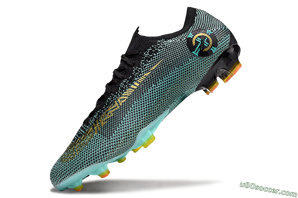 Nike Mercurial Vapor 12 Elite FG Firm Ground Soccer Cleats - Jade/Gold/Black 5
