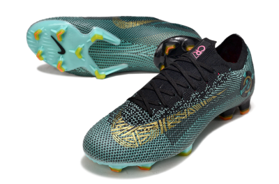 Nike Mercurial Vapor 12 Elite FG Firm Ground Soccer Cleats - Jade/Gold/Black