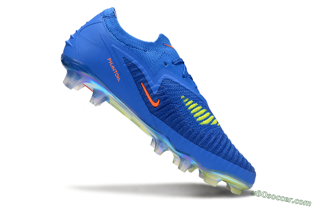 Nike Phantom 6 Low Elite FG Firm Ground Soccer Cleats - Blue/Red/Gold 4