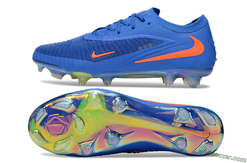 Nike Phantom 6 Low Elite FG Firm Ground Soccer Cleats - Blue/Red/Gold 0