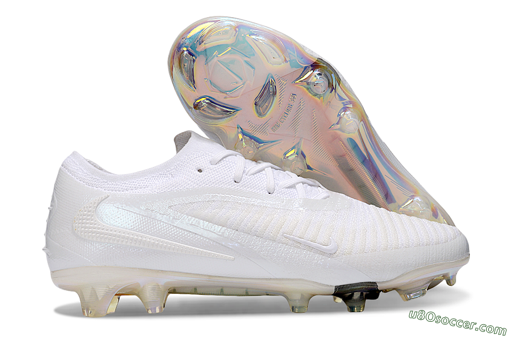 Nike Phantom 6 Low Elite FG Firm Ground Soccer Cleats - Beige/White/Gold 1
