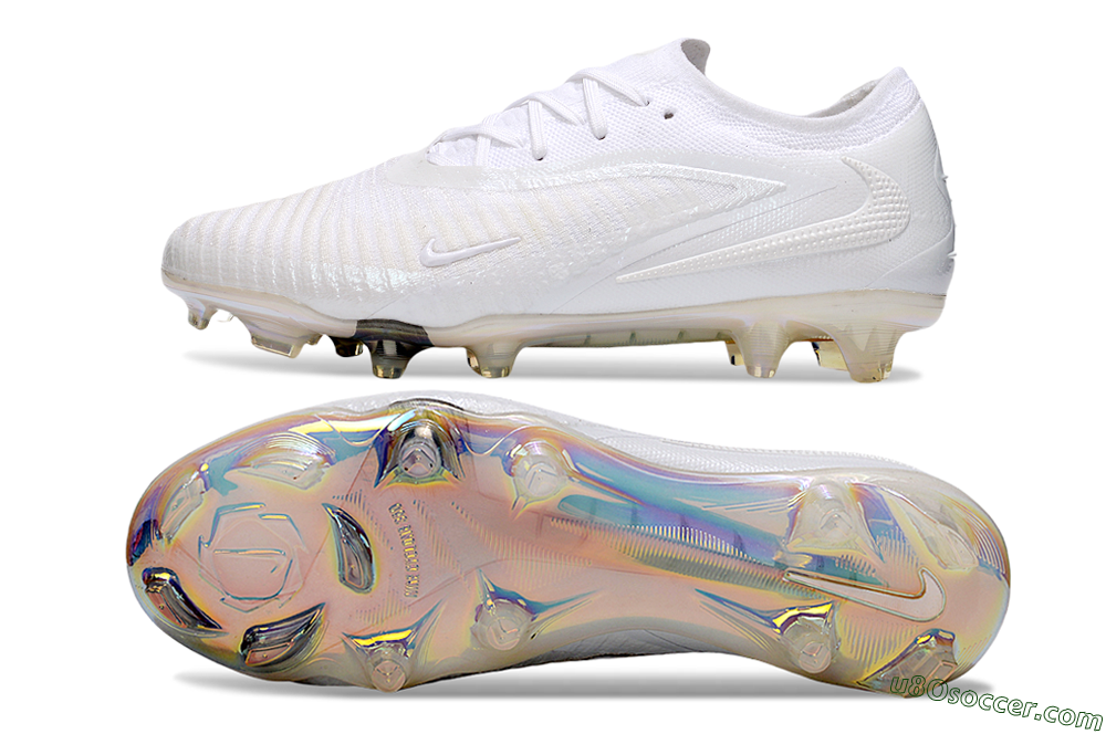 Nike Phantom 6 Low Elite FG Firm Ground Soccer Cleats - Beige/White/Gold 0