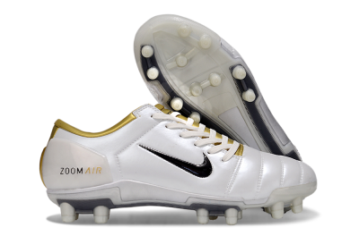 Nike Air Zoom Total 90 III FG Firm Ground Soccer Cleats - White/Black/Gold