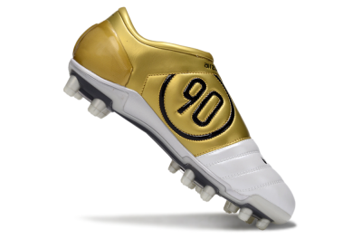 Nike Air Zoom Total 90 III FG Firm Ground Soccer Cleats - White/Black/Gold