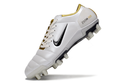 Nike Air Zoom Total 90 III FG Firm Ground Soccer Cleats - White/Black/Gold