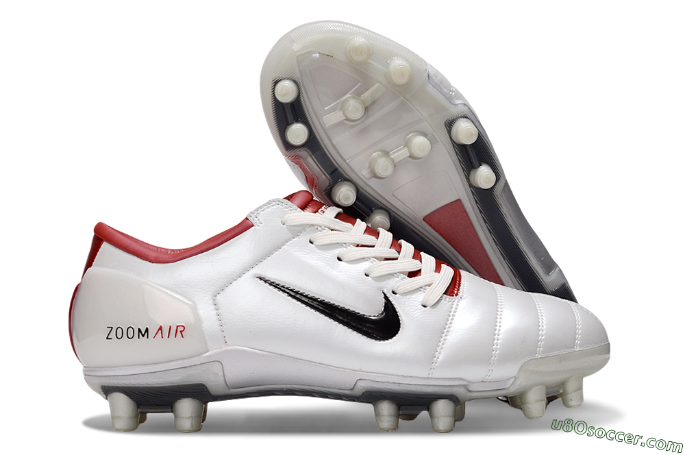 Nike Air Zoom Total 90 III FG Firm Ground Soccer Cleats - White/Black/Red 1