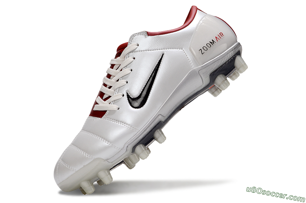 Nike Air Zoom Total 90 III FG Firm Ground Soccer Cleats - White/Black/Red 5