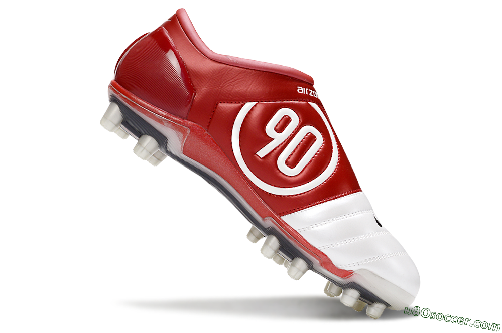 Nike Air Zoom Total 90 III FG Firm Ground Soccer Cleats - White/Black/Red 4