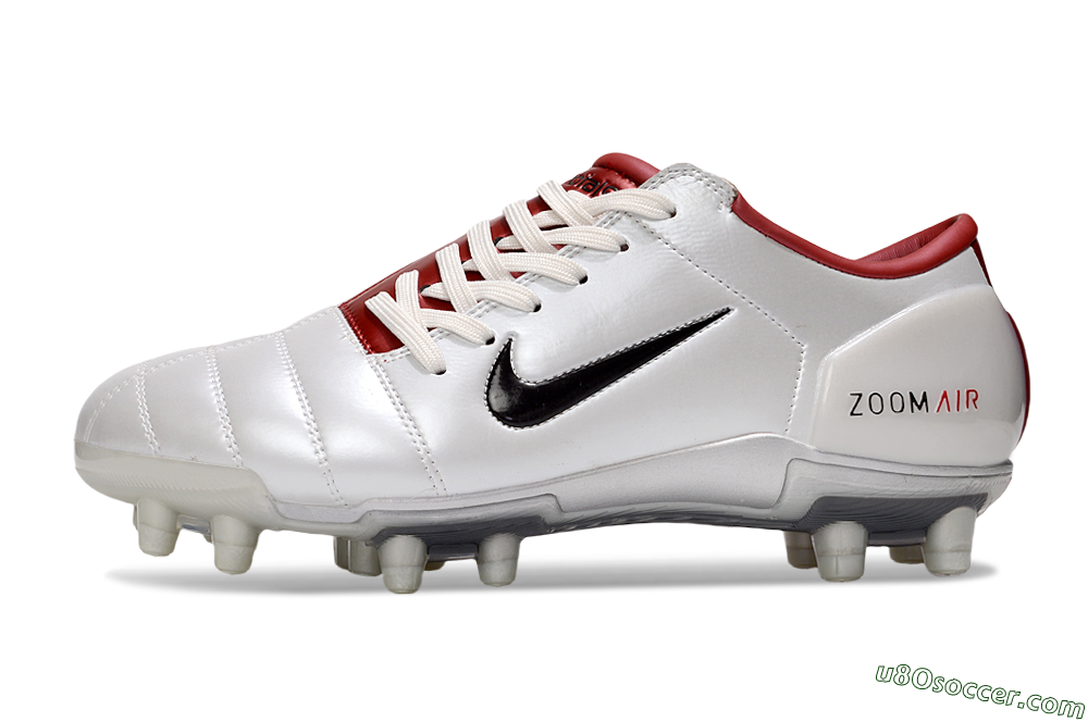 Nike Air Zoom Total 90 III FG Firm Ground Soccer Cleats - White/Black/Red 2