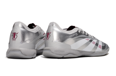 Adidas Predator 25 Elite IC Indoor & Futsal Soccer Shoes - Silver/White/Red