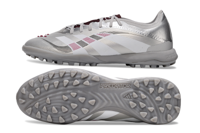 Adidas Predator 25 Elite TF Artificial Turf Soccer Shoes - Silver/White/Red