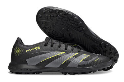 Adidas Predator 25 Elite TF Artificial Turf Soccer Shoes - Black/Grey/Yellow