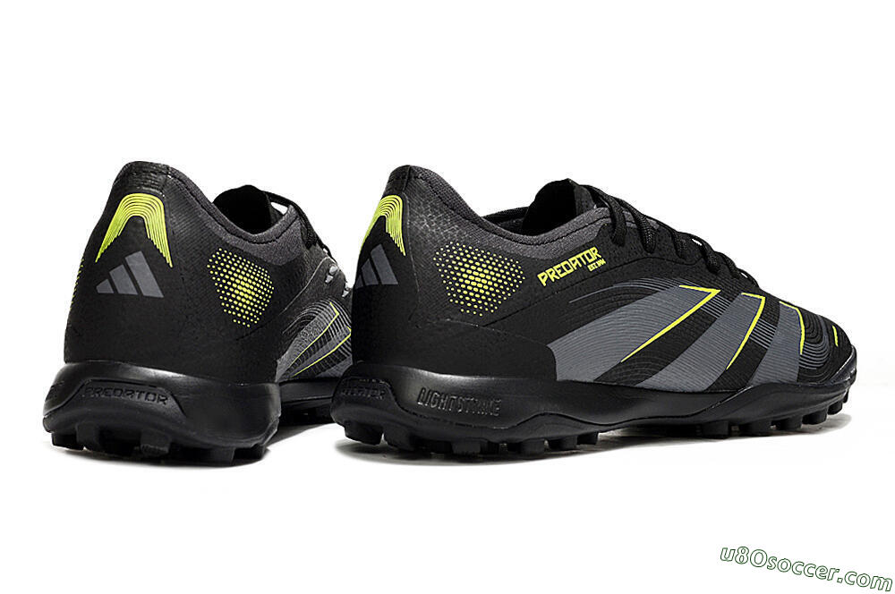 Adidas Predator 25 Elite TF Artificial Turf Soccer Shoes - Black/Grey/Yellow 6