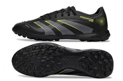 Adidas Predator 25 Elite TF Artificial Turf Soccer Shoes - Black/Grey/Yellow