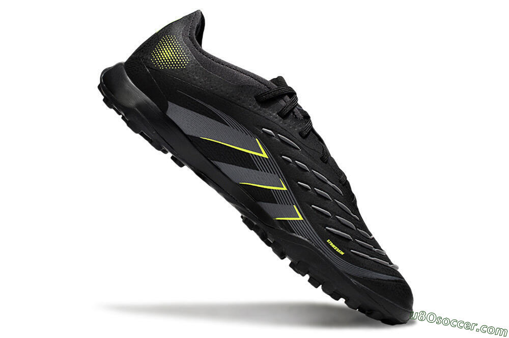 Adidas Predator 25 Elite TF Artificial Turf Soccer Shoes - Black/Grey/Yellow 4