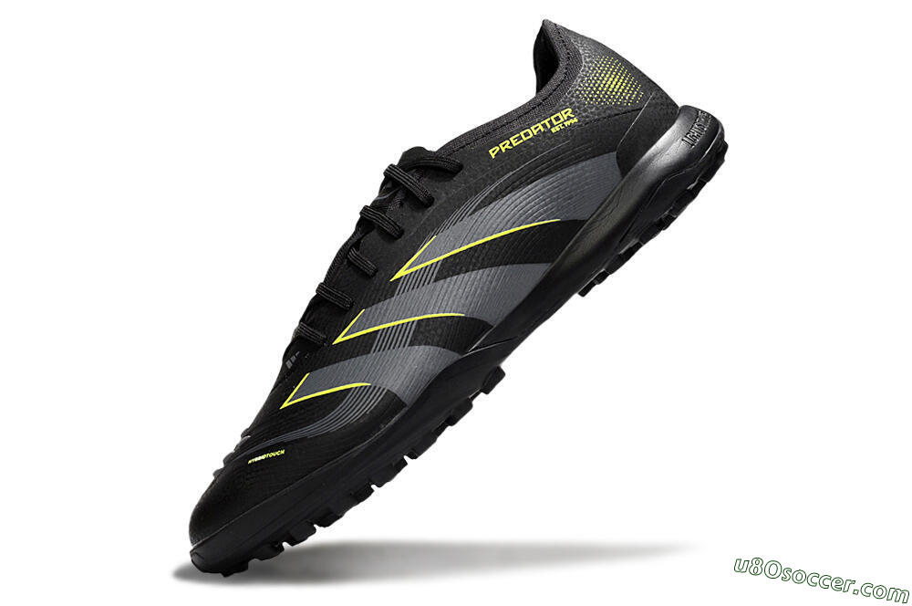 Adidas Predator 25 Elite TF Artificial Turf Soccer Shoes - Black/Grey/Yellow 5