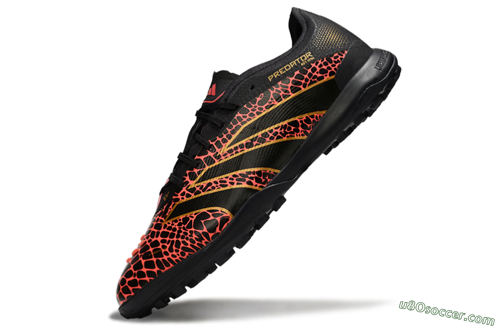 Adidas Predator 25 Elite TF Artificial Turf Soccer Shoes - Black/Red/Yellow 5