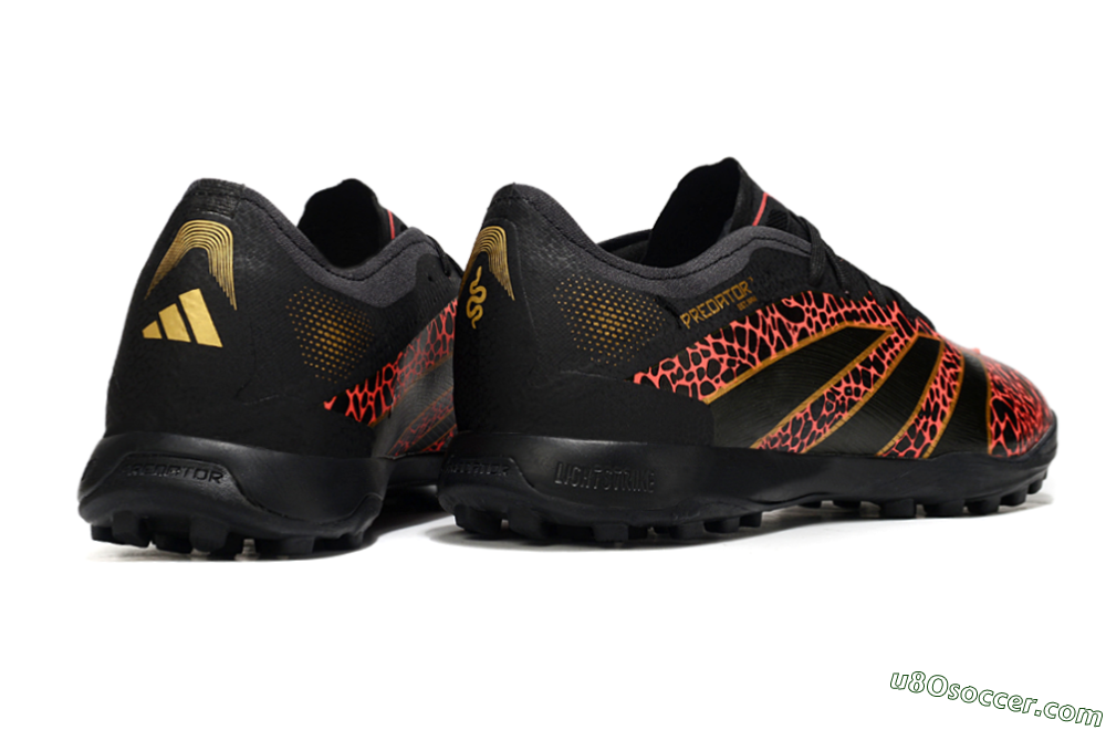 Adidas Predator 25 Elite TF Artificial Turf Soccer Shoes - Black/Red/Yellow 6