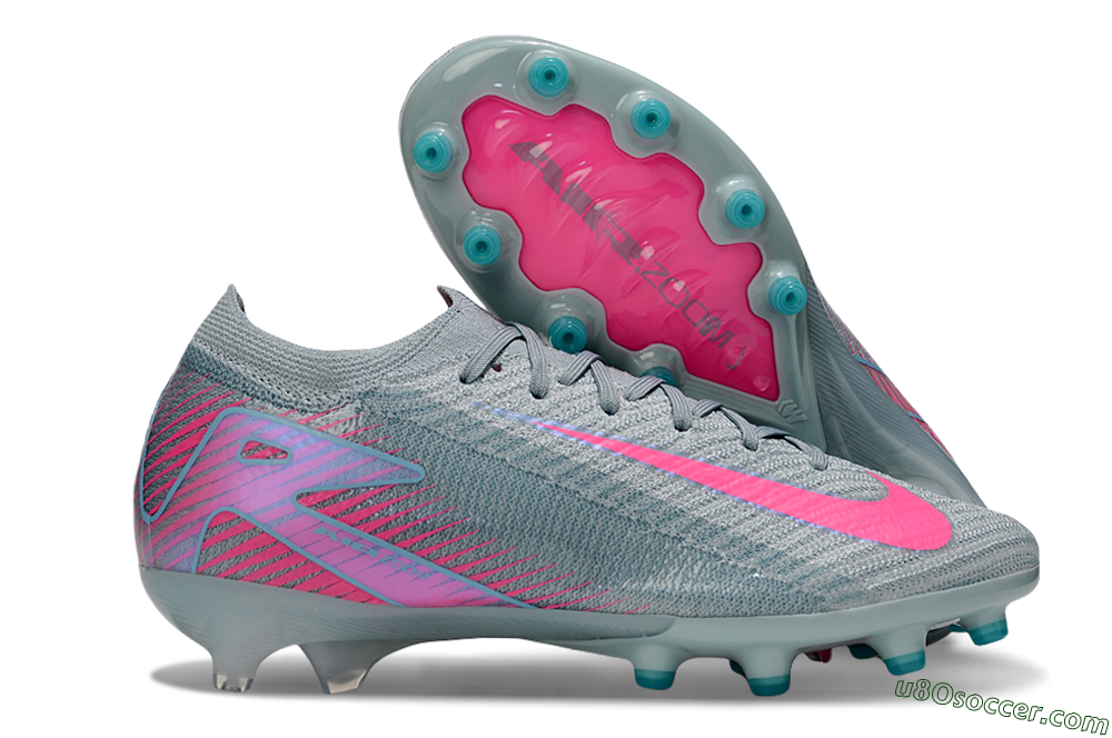 Nike Air Zoom Mercurial Vapor 16 Elite AG Artificial Grass Soccer Cleats - Jade/Pink/Blue 1