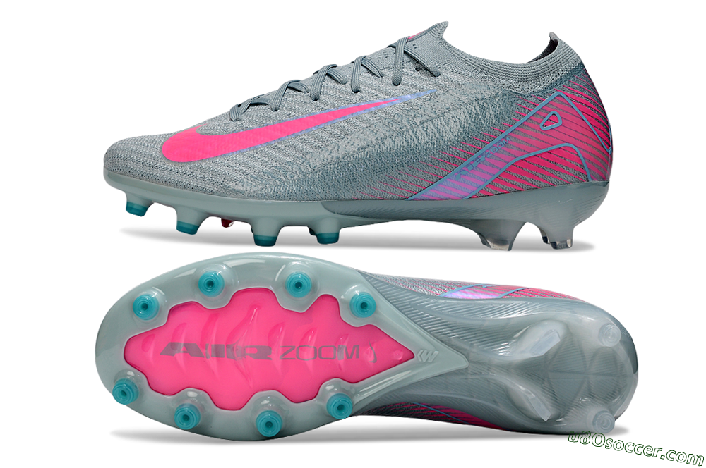Nike Air Zoom Mercurial Vapor 16 Elite AG Artificial Grass Soccer Cleats - Jade/Pink/Blue 0
