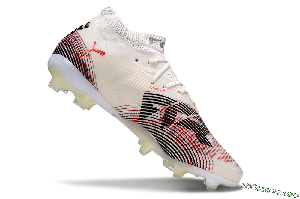 Puma Future 8 Ultimate FG Firm Ground Soccer Cleats - Beige/Red/Black 4