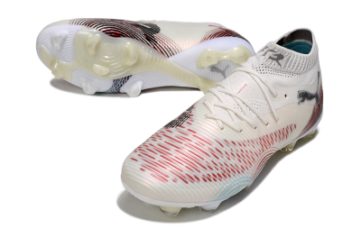 Puma Future 8 Ultimate FG Firm Ground Soccer Cleats - Beige/Red/Black