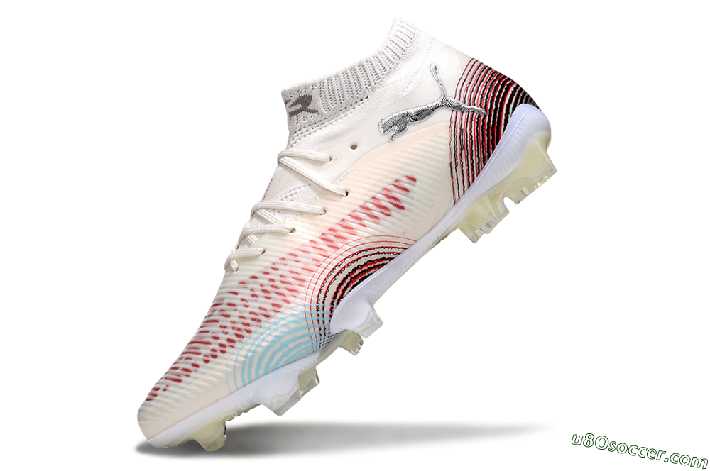 Puma Future 8 Ultimate FG Firm Ground Soccer Cleats - Beige/Red/Black 5