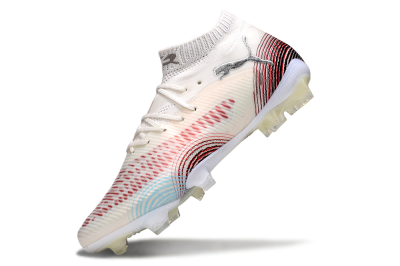 Puma Future 8 Ultimate FG Firm Ground Soccer Cleats - Beige/Red/Black