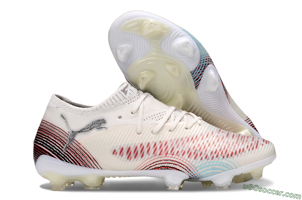 Puma Future 8 Ultimate FG Firm Ground Soccer Cleats - Beige/Red/Black 1