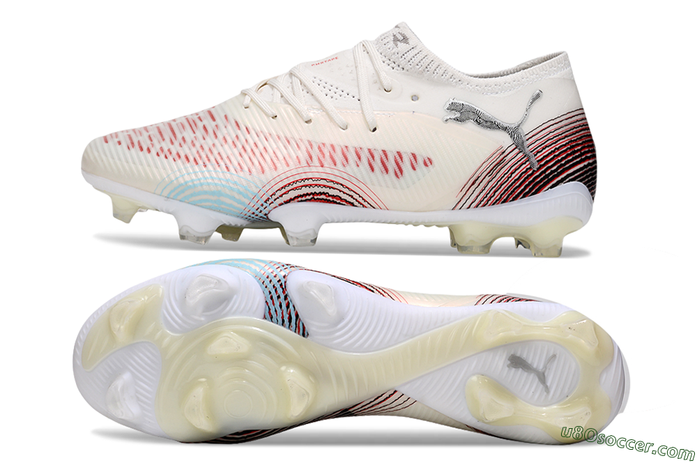Puma Future 8 Ultimate FG Firm Ground Soccer Cleats - Beige/Red/Black 0