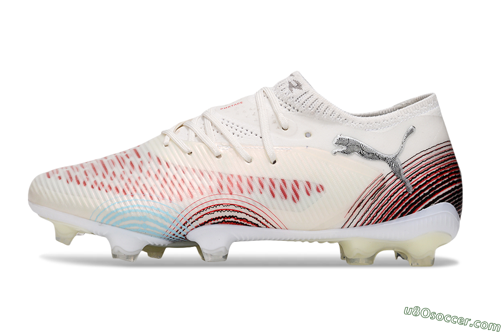 Puma Future 8 Ultimate FG Firm Ground Soccer Cleats - Beige/Red/Black 2