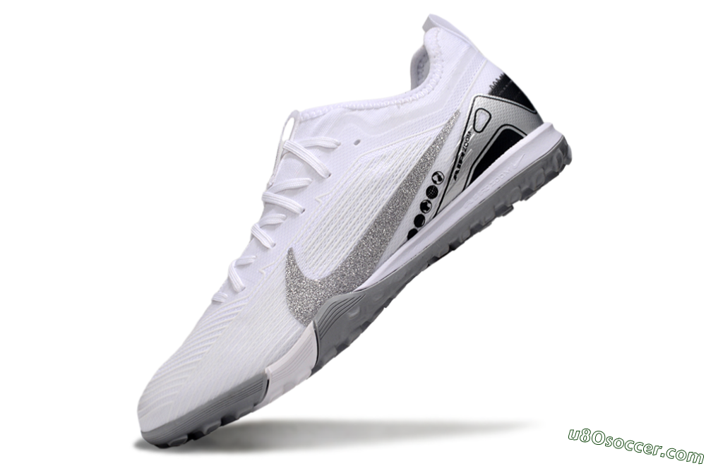Nike Air Zoom Mercurial Vapor 16 Pro TF Artificial Turf Soccer Shoes - White/Silver/Black 5