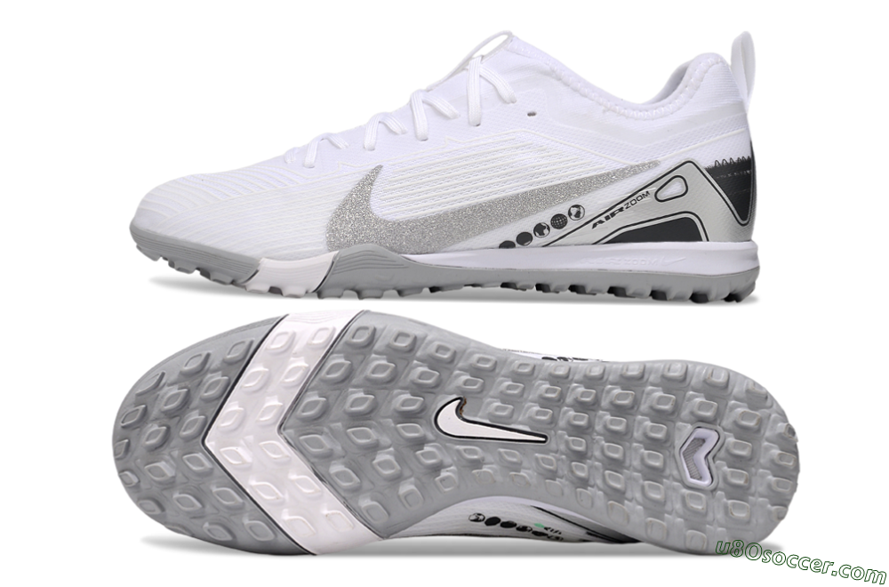 Nike Air Zoom Mercurial Vapor 16 Pro TF Artificial Turf Soccer Shoes - White/Silver/Black 0