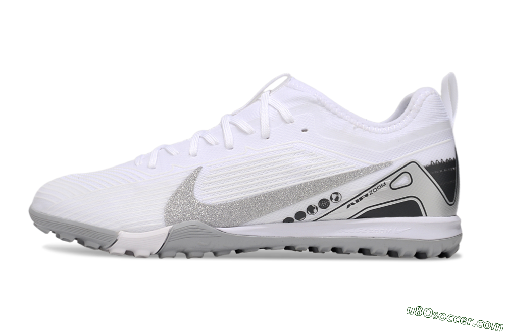 Nike Air Zoom Mercurial Vapor 16 Pro TF Artificial Turf Soccer Shoes - White/Silver/Black 2