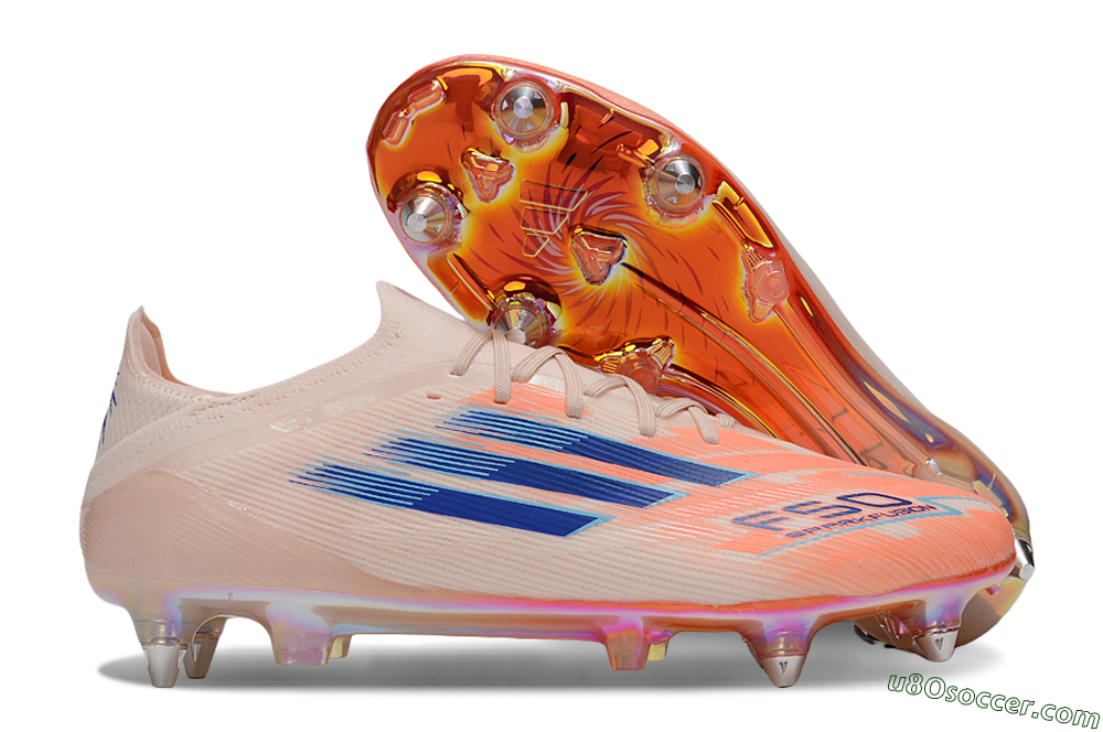 Adidas F50 Elite SG Soft Ground Soccer Cleats - Pink/Blue/Gold 1
