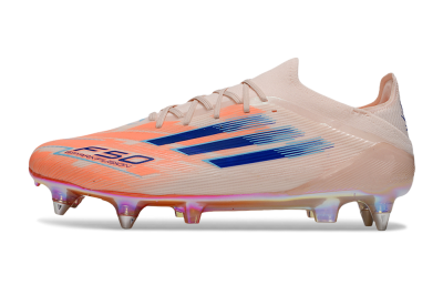 Adidas F50 Elite SG Soft Ground Soccer Cleats - Pink/Blue/Gold