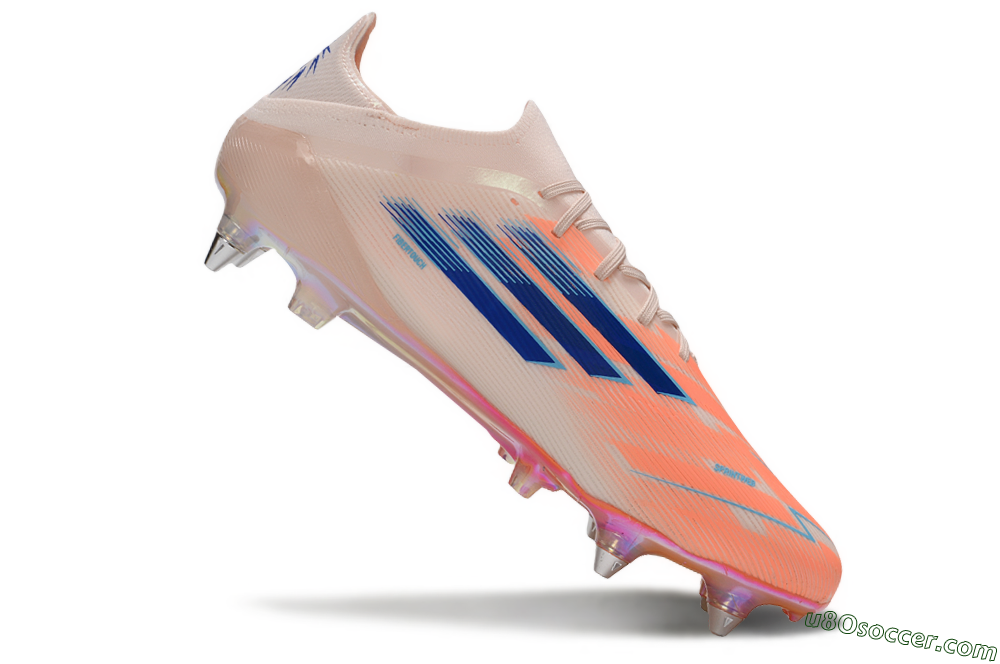 Adidas F50 Elite SG Soft Ground Soccer Cleats - Pink/Blue/Gold 4