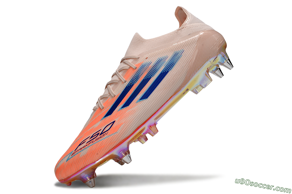 Adidas F50 Elite SG Soft Ground Soccer Cleats - Pink/Blue/Gold 5