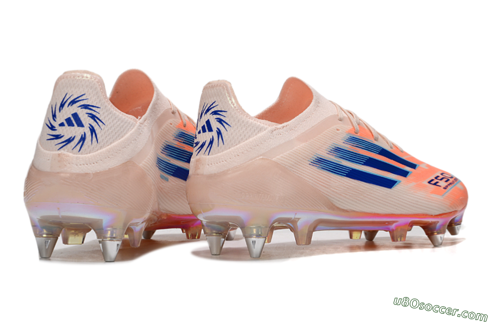 Adidas F50 Elite SG Soft Ground Soccer Cleats - Pink/Blue/Gold 6