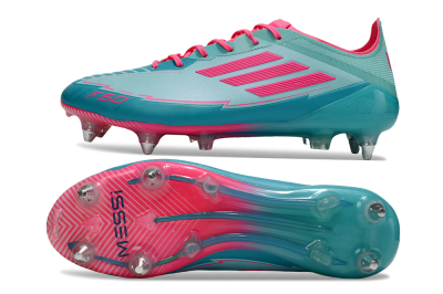 Messi x Adidas F50 Elite SG Soft Ground Soccer Cleats - Jade/Pink