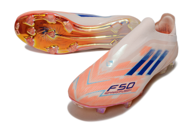 Adidas F50 Elite Laceless FG Firm Ground Soccer Cleats - Pink/Blue/Gold
