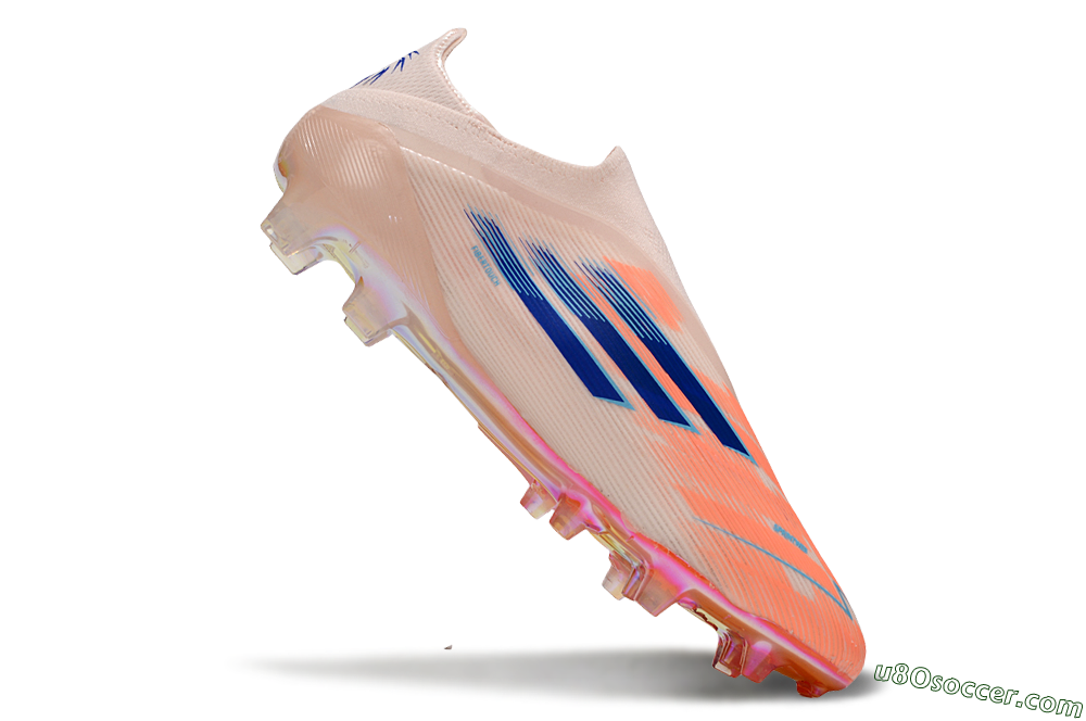 Adidas F50 Elite Laceless FG Firm Ground Soccer Cleats - Pink/Blue/Gold 4
