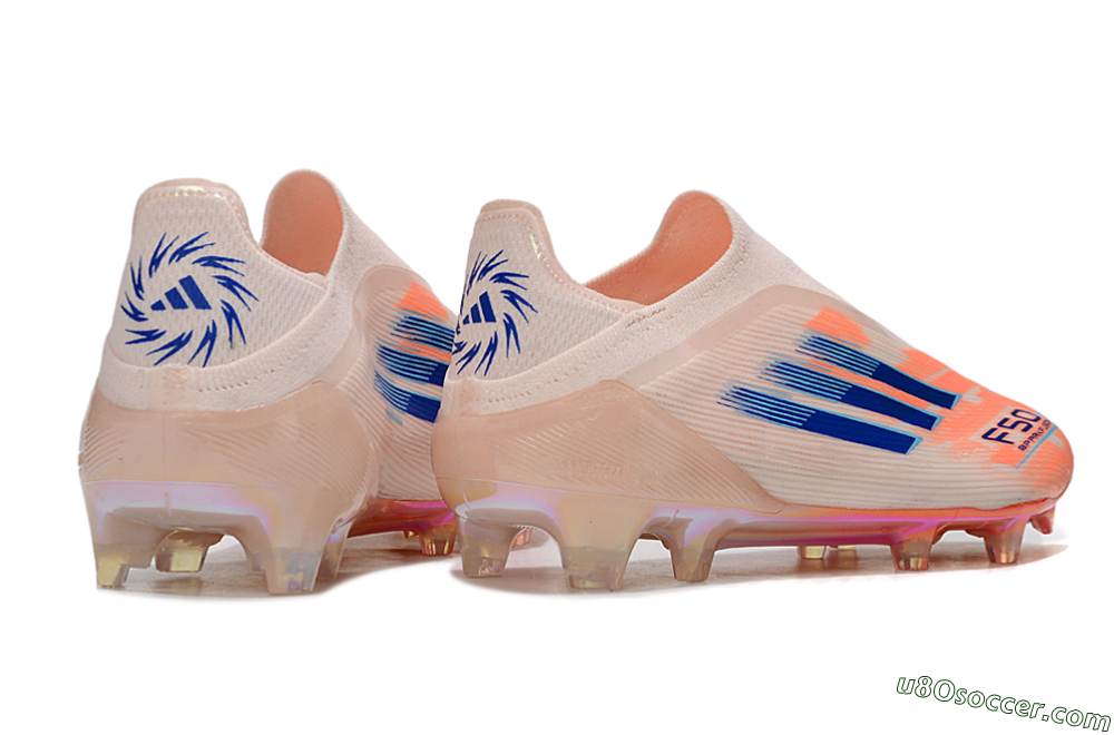 Adidas F50 Elite Laceless FG Firm Ground Soccer Cleats - Pink/Blue/Gold 6