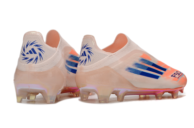 Adidas F50 Elite Laceless FG Firm Ground Soccer Cleats - Pink/Blue/Gold